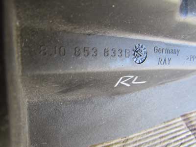 Audi TT Mk2 8J OEM Rear Wheel Spoiler Wing Kit Mud Flap (Includes Pair) 8J0853833B 2008 2009 2010 2011 2012 2013 2014 20153